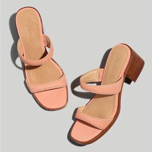 Madewell‎ NIB The Saige Double-Strap Sandal in Nubuck Leather Dried Rose size 8